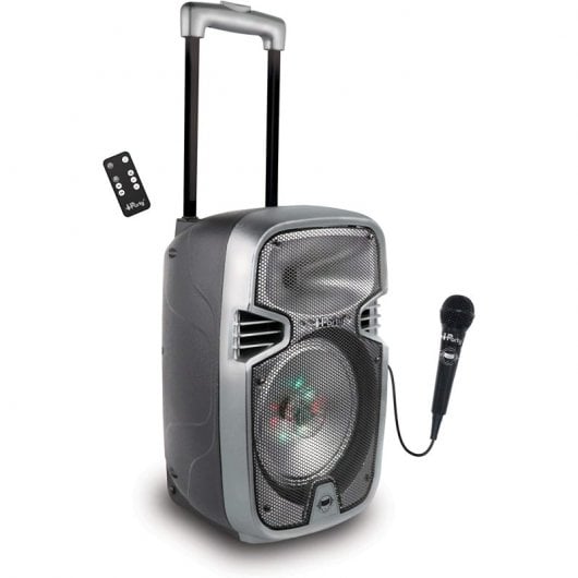 Lexibook iParty Altifalante Luminoso Bluetooth com Pega, Rodas e Microfone