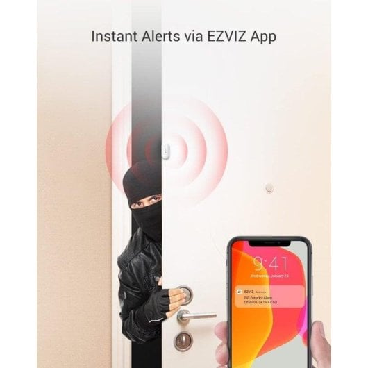 Capteur de Portes et Fenêtres EZVIZ T2C ZigBee Antisabotage Intégration Caméras