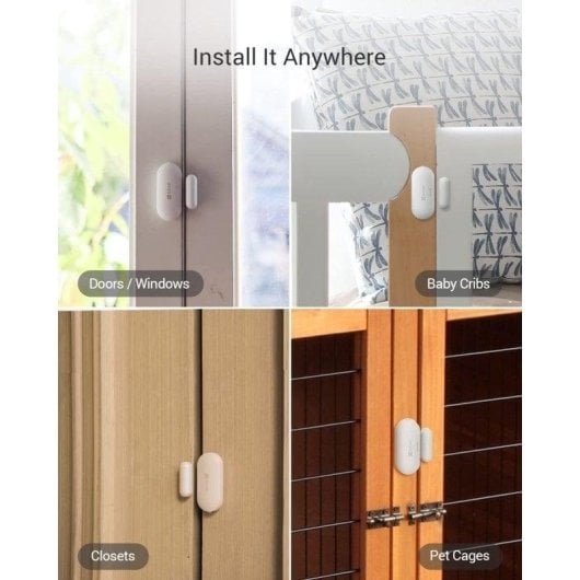 Capteur de Portes et Fenêtres EZVIZ T2C ZigBee Antisabotage Intégration Caméras