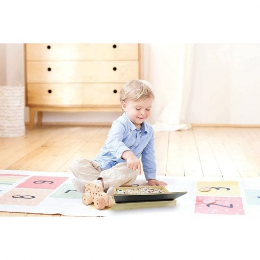 Lexibook Bio Toys École de Mots Bilingue Anglais/Espagnol Jeu en Bois