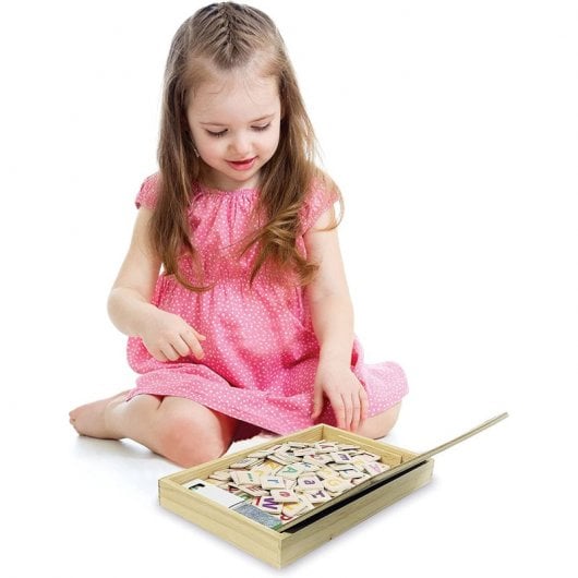 Lexibook Bio Toys École de Mots Bilingue Anglais/Espagnol Jeu en Bois