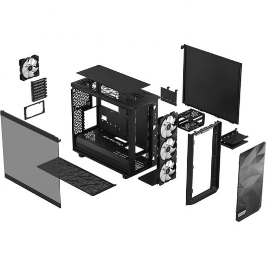 Fractal Design Meshify 2 Lite RGB Vidro Temperado USB 3.2 Preta