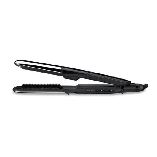 Lisseur Céramique BaByliss Steam Shine 230ºC 5 Réglages Ionique Plaques larges Arrêt automatique Noir Argent