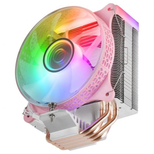 Ventilador de CPU Mars Gaming MCPU-VR duplo ARGB 120 mm rosa
