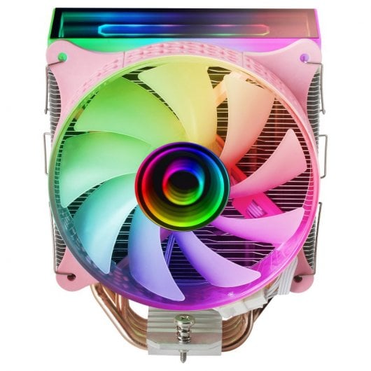 Ventilador de CPU Mars Gaming MCPU-VR duplo ARGB 120 mm rosa
