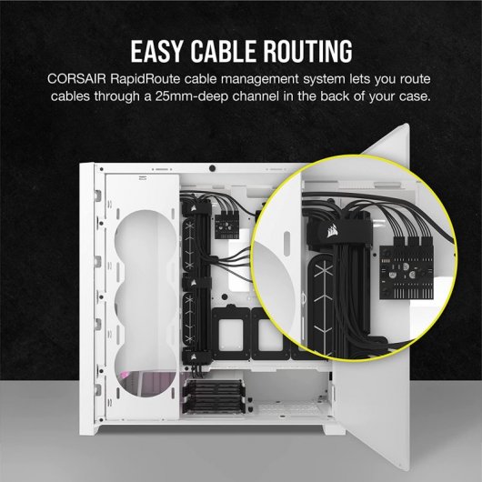 Corsair iCUE 5000D RGB AIRFLOW Cristal Templado USB 3.2 Blanca