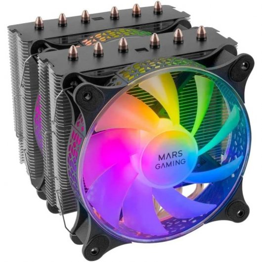 Ventola doppia CPU Mars Gaming MCPU-XT ARGB da 120 mm nera