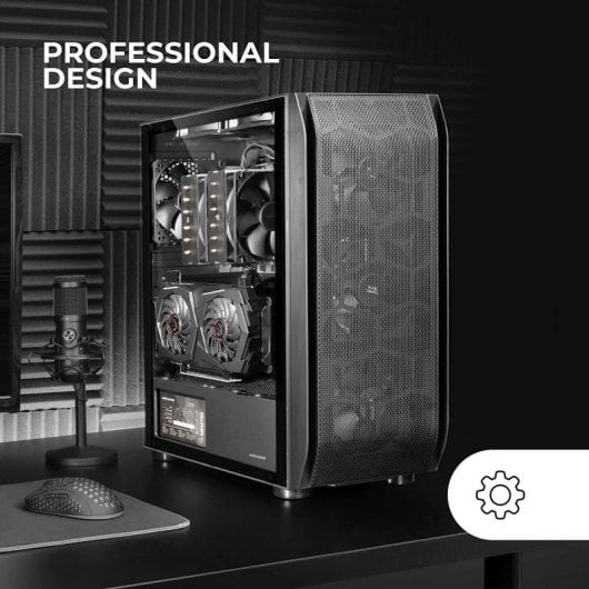 Mars Gaming MC-PRO2 Cristal Templado USB 3.0 Negra
