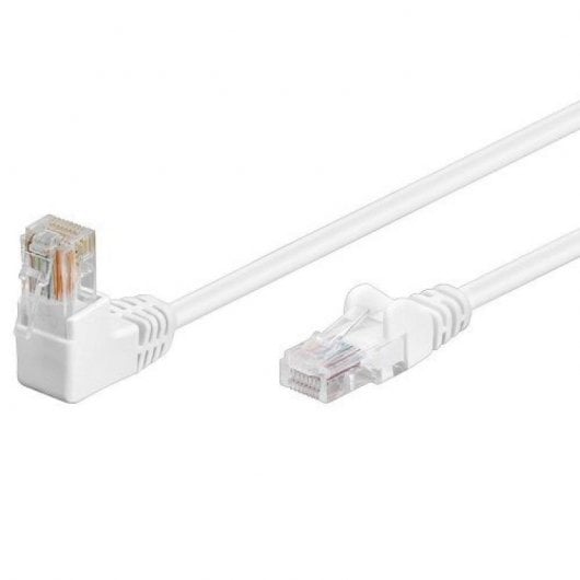 Cavo di rete angolato Goobay RJ45 UTP Cat.5e 2m Bianco