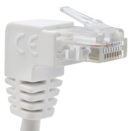 Cavo di rete angolato Goobay RJ45 UTP Cat.5e 2m Bianco