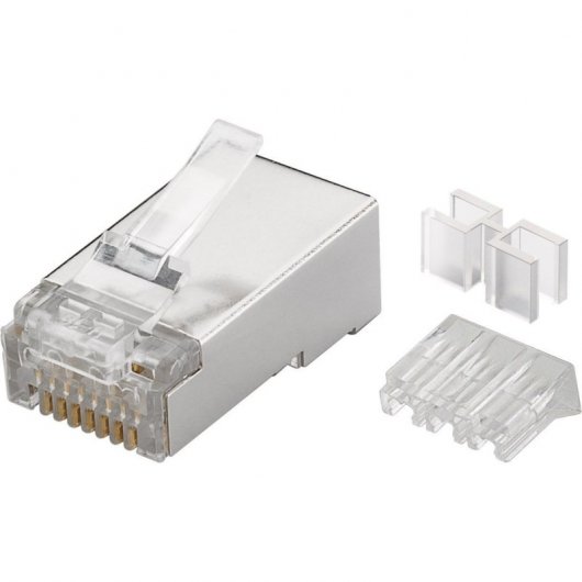 Goobay Conectores de Rede RJ45 Cat.6a STP Transparentes Pack 10 Unidades