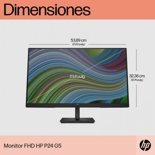 HP P24 G5 FHD Monitor Computerbildschirm 60,5 cm (23.8") 1920 x 1080 Pixel Full HD LCD Schwarz