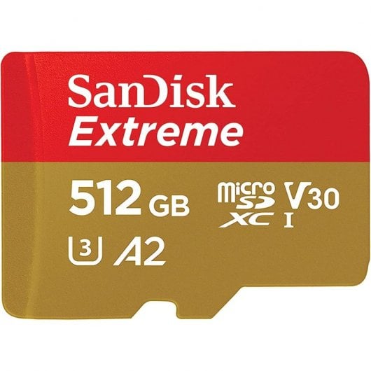 SanDisk Extreme MicroSDXC 512GB UHS-I A2 V30 Classe 10 con adattatore SD