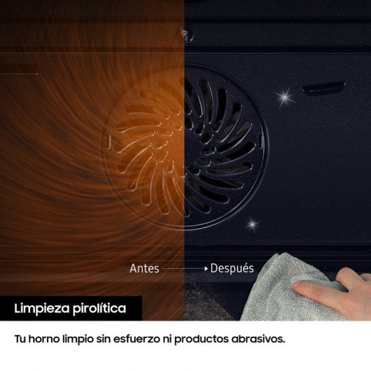 Samsung Dual Cook NV7B4455UAS/U3 Horno Pirolítico 76L A+ Acero Inoxidable