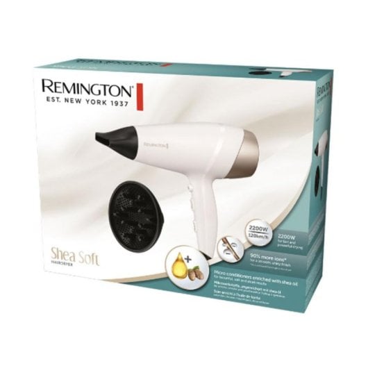 Phon Ionico Remington D4740 Sea Soft 2200W 3 Temperature 2 Velocità Diffusore Beige Nero