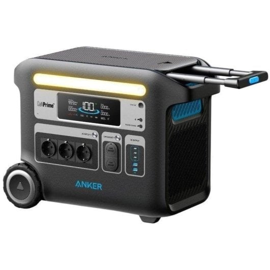 Estación de energía Anker 767 PowerHouse 2048Wh 3 AC 3 USB-C 2 USB-A LiFePO4 Pantalla LCD Recarga solar Ruedas