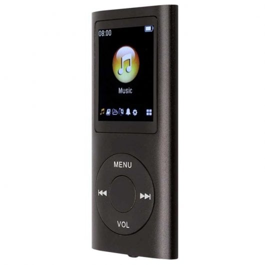 Lettore MP4 OcioDual con lettore nero metallizzato