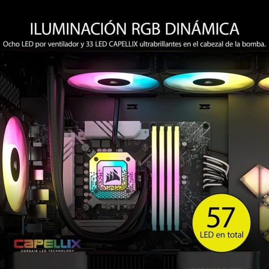 Kit di raffreddamento a liquido Corsair iCUE H150i ELITE CAPELLIX XT 360 mm Nero