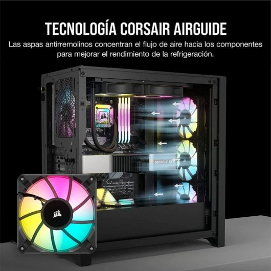 Corsair iCUE AF120 RGB ELITE Set di ventole PWM triple da 120 mm nero con controller iCue