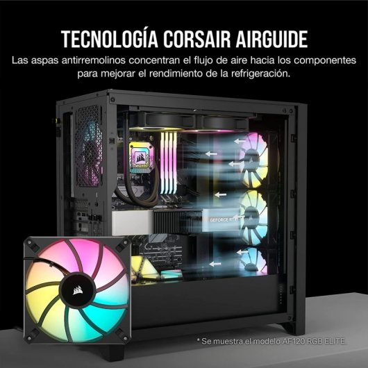 Ventola PWM Corsair iCUE AF140 RGB ELITE da 140 mm Nera