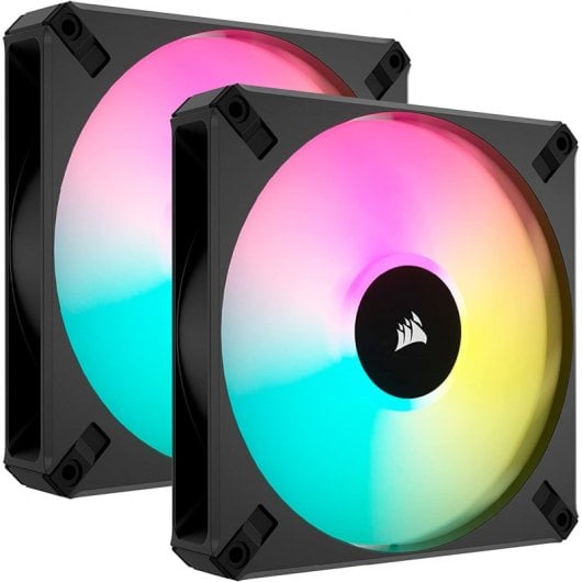 Corsair iCUE AF140 RGB ELITE Set di ventole PWM doppie da 140 mm nero con controller iCue