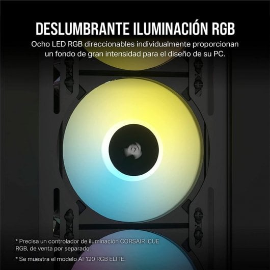 Corsair iCUE AF140 RGB ELITE Juego de Dos Ventiladores PWM de 140 mm Negro con Controlador iCue