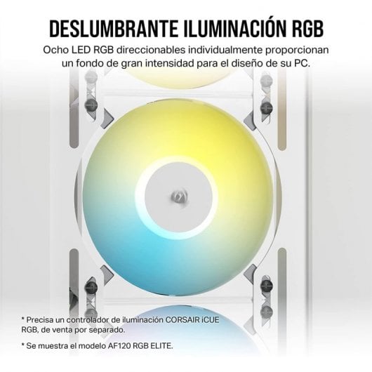 Corsair iCUE AF140 RGB ELITE 140-mm-PWM-Doppellüfterset – Weiß mit iCue-Controller