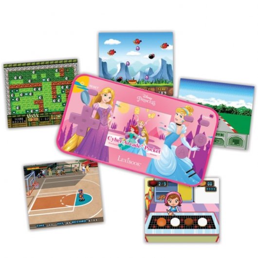 Lexibook Disney Princess Cyber Arcade Pocket Consola de Bolsillo Pantalla 150 Juegos 1.8''