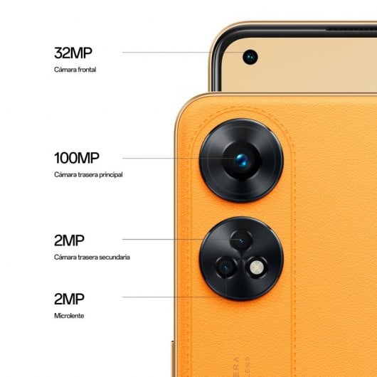 OPPO Reno8 T 8/128GB Naranja Libre + Cable USB 3.1 Type-C