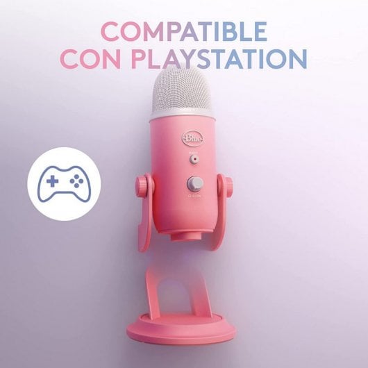 Blue Mic Yeti para The Aurora Collection Micrófono USB Multipatrón Premium con Blue VO!CE Rosa