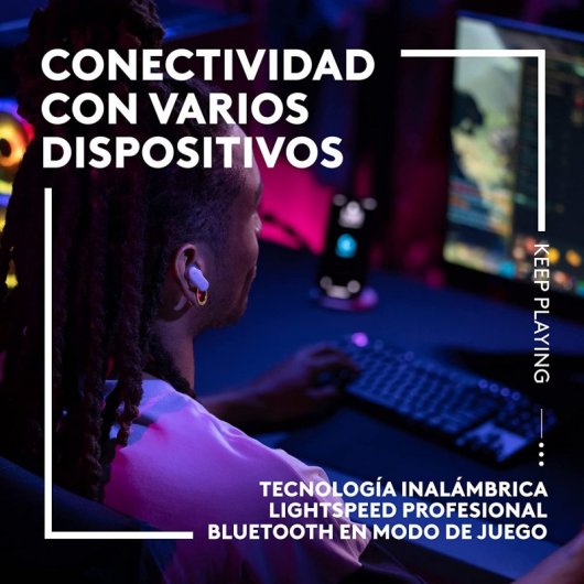 Logitech G FITS Auriculares Sem Fios Gaming Pretos