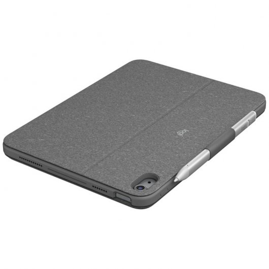 Étui Logitech Combo Touch avec clavier QWERTZ allemand rétroéclairé gris pour iPad 10e génération