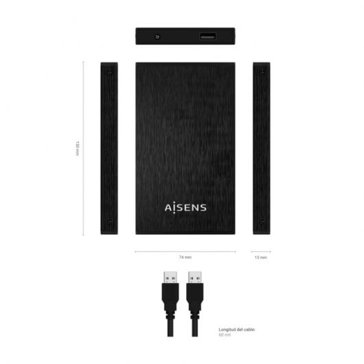 Aisens Carcasa Disco Duro 2.5" SATA USB 3.0 Negra