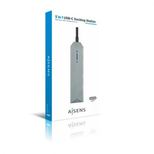 Aisens Docking USB-C 3.2 5 em 1 Multiportas Cinzento