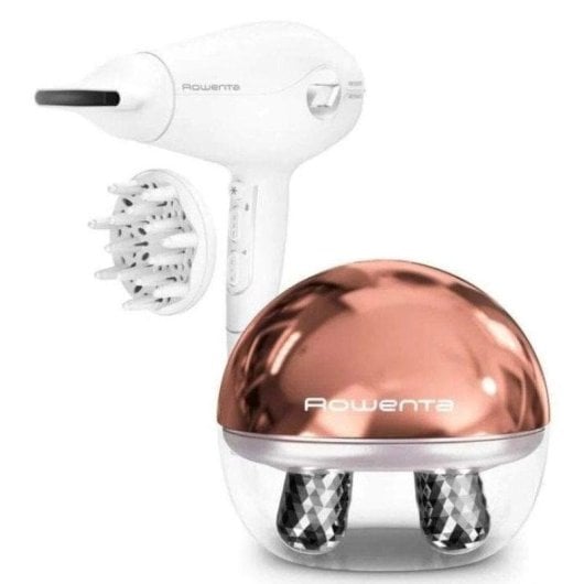 Ionen Föhn Rowenta CV6130FO 2400W 3 Temperaturstufen 2 Geschwindigkeiten mit Diffusor Zubehör Schwarz