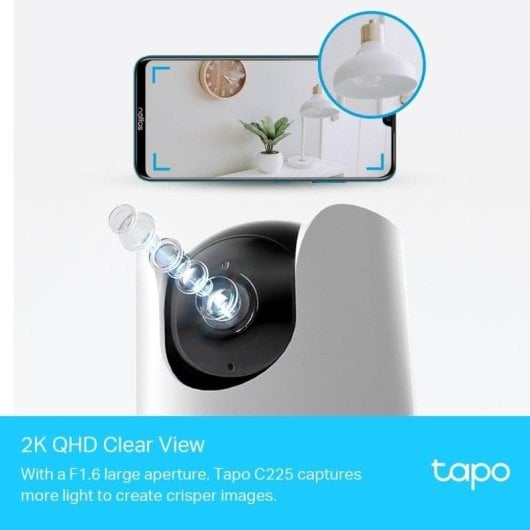 Videocamere di sorveglianza TP-Link Tapo C225 2K Visione Notturna Interno Rilevamento IA Audio Bidirezionale