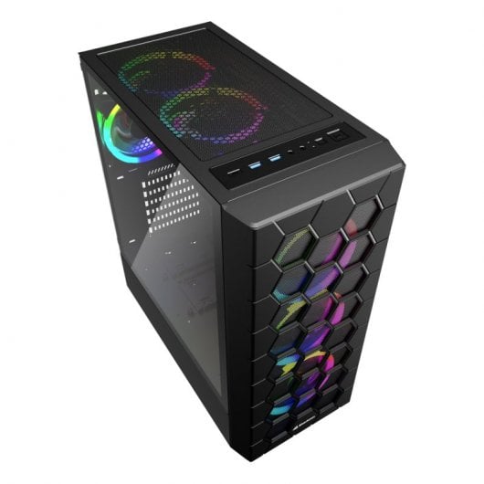 Sharkoon RGB Hex Vidro Temperado USB 3.0 Preta