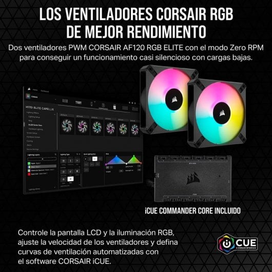 Corsair iCUE H100i ELITE LCD XT Kit di raffreddamento a liquido 240 mm Nero