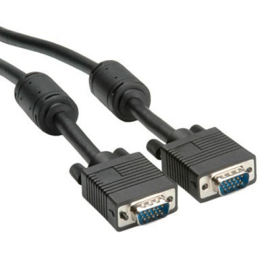 Cavo VGA Roline con ferriti HDB15 DDC maschio/maschio di alta qualità 2 m Nero