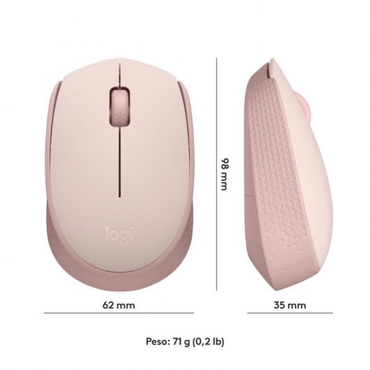 Logitech M171 Mouse RF Wireless Ottico Rosa