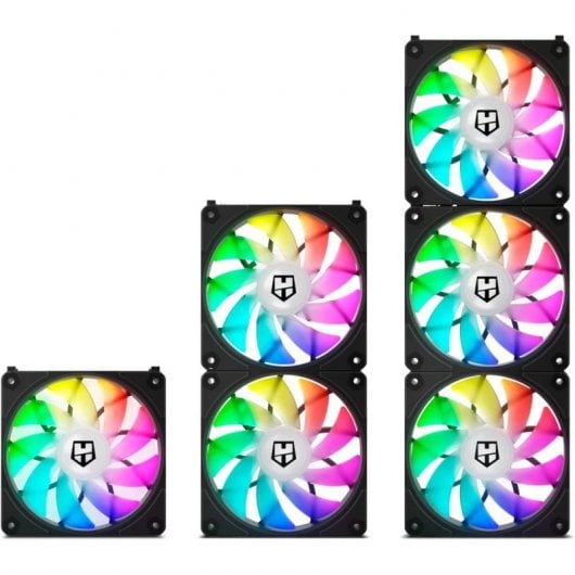 Nox Hummer Easy Link ARGB Kit de 3 Ventoinhas 120mm Pretas