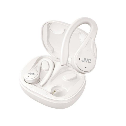 Auriculares JVC HA-EC25T inalámbricos Bluetooth deportivos con micrófono y resistencia IPX5 blancos