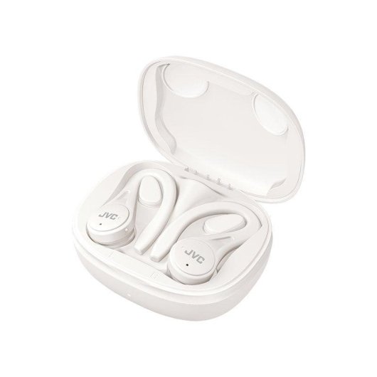 Auriculares JVC HA-EC25T inalámbricos Bluetooth deportivos con micrófono y resistencia IPX5 blancos