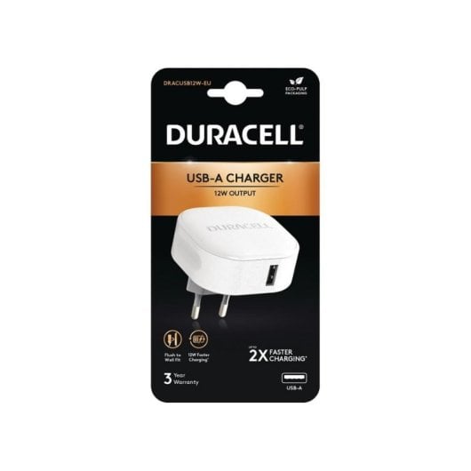 Carregador Duracell DRACUSB12W-EU Branco 2,4A USB Compacto