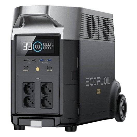 Station d’énergie EcoFlow DELTA Pro 3600Wh 4 ports AC 6 ports USB Batterie LiFePO4 Écran LCD Chargeur solaire Compatible