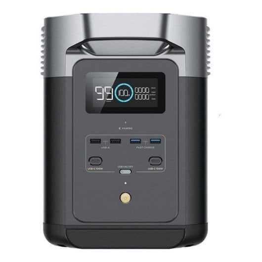 Station d’énergie EcoFlow DELTA 2 1024Wh 4 ports AC 6 ports USB Batterie LiFePO4 Écran LCD Charge solaire