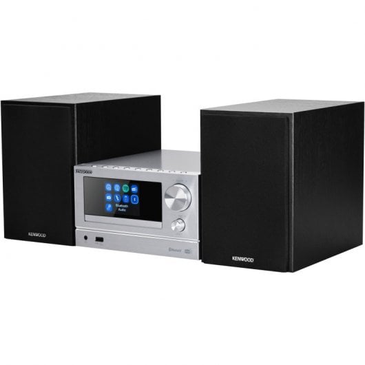 Kenwood M-7000S Microcadena HiFi Bluetooth con CD/USB/DAB+ Plata