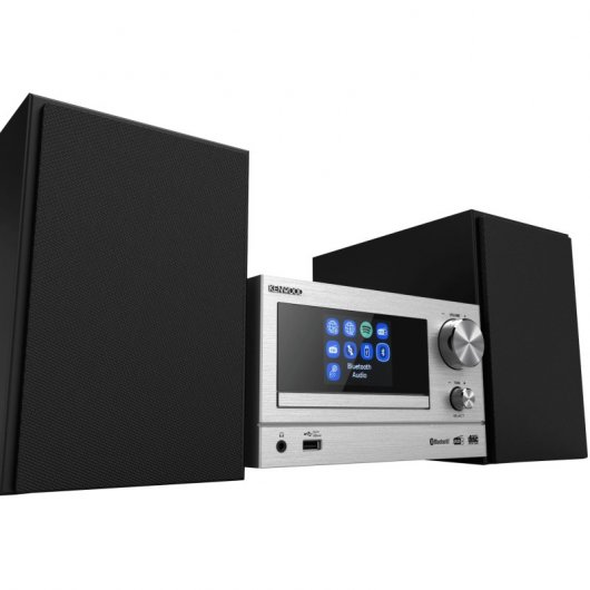 Kenwood M-7000S Microcadena HiFi Bluetooth con CD/USB/DAB+ Plata