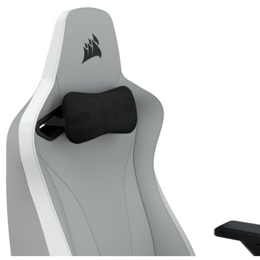 Corsair TC200 Series Chaise de jeu rembourrée Gris/Blanc