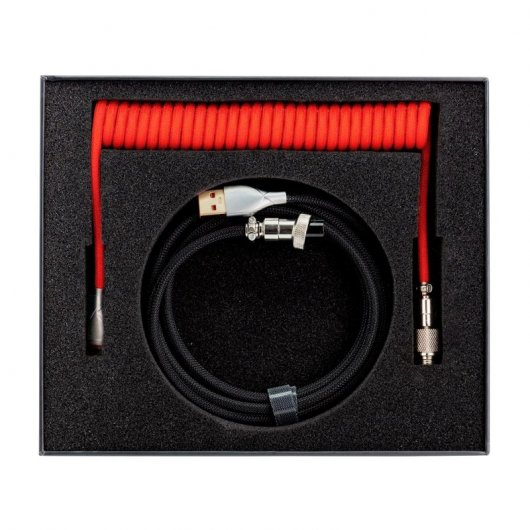 Cabo de vôo Phoenix Kioru USB-C para teclados de jogos preto/vermelho